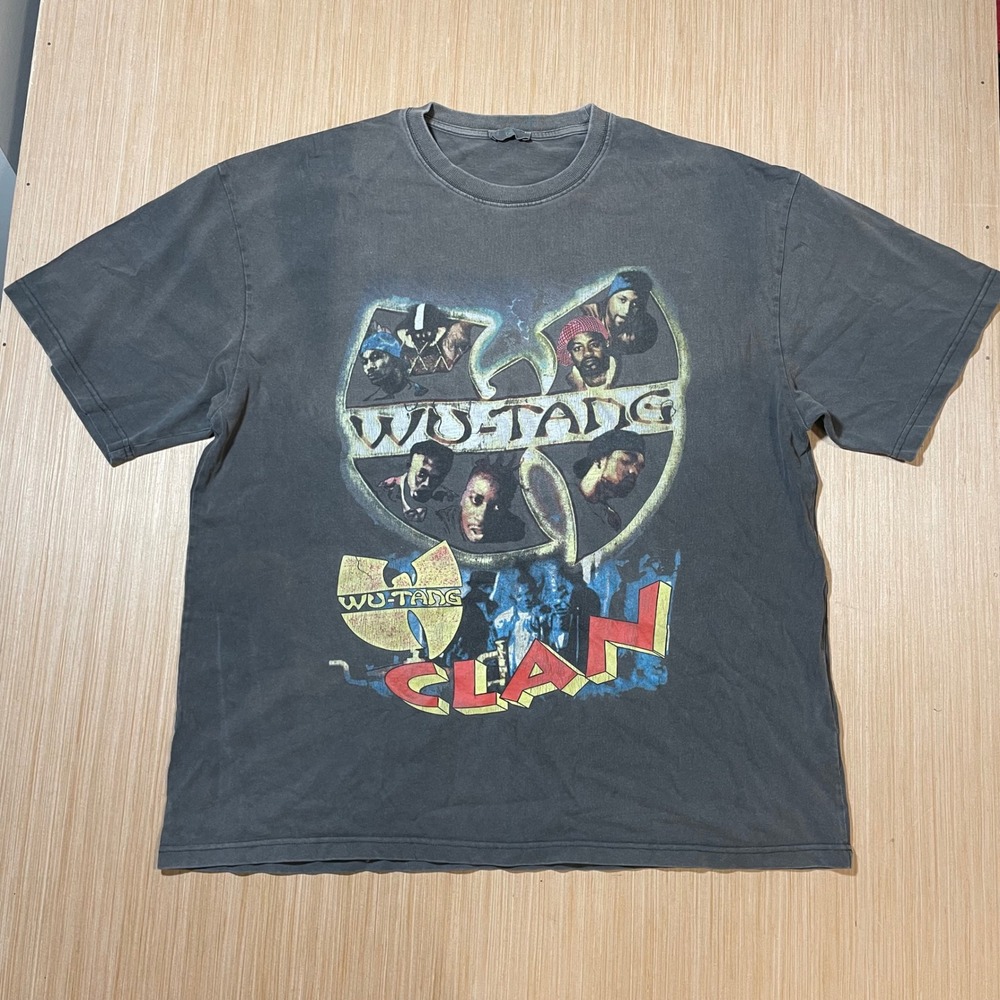 Wu-Tang Clan T-Shirt Mens XL Killarmy Wake Up Graphic Faded Charcoal Rap Tee